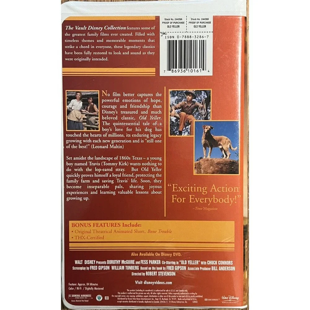 Old Yeller (VHS, 2002) Vault Disney Collection